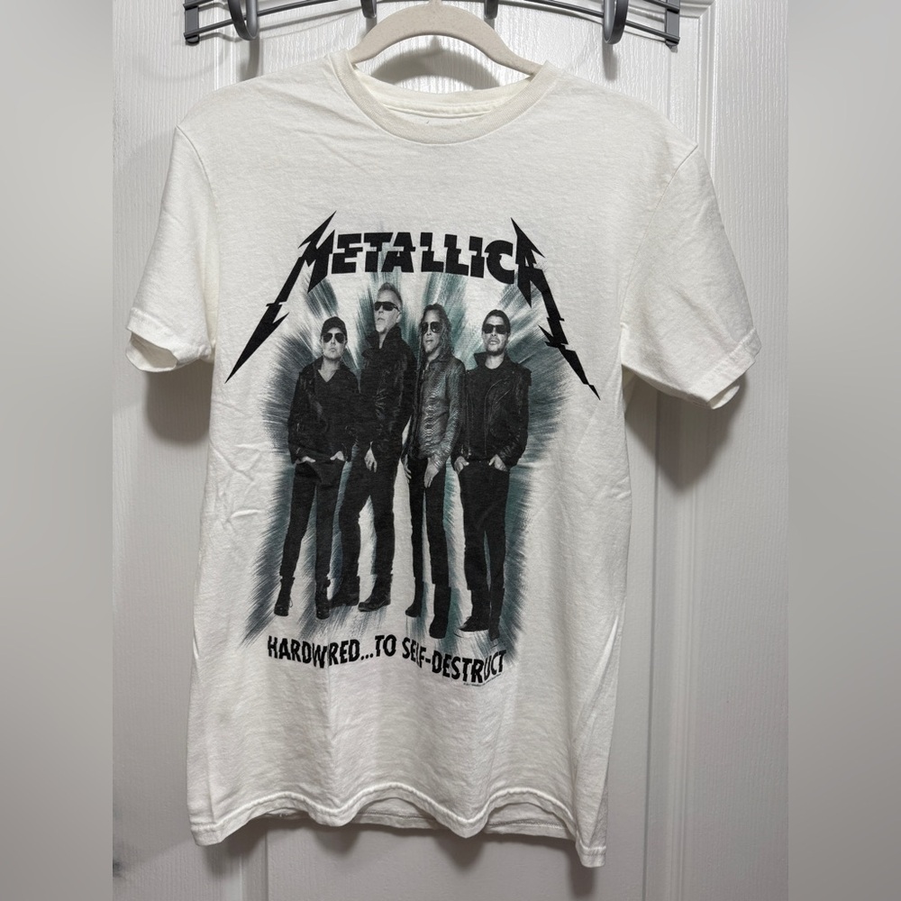 2017 METALLICA "Hardwired ... To Self-Destruct" Concert Tour T-Shirt Small White